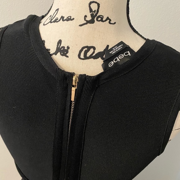 Bebe Black Mesh Dress - Picture 4 of 4